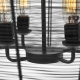 Mercana Camila (40"x31") Black Metal Mesh-Style Four Bulb Chandelier