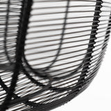 Mercana Camila (40"x31") Black Metal Mesh-Style Four Bulb Chandelier
