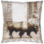 Mercana Northstreet II 18 x 18 Brown Bison City Crossing Decorative Pillow Cover