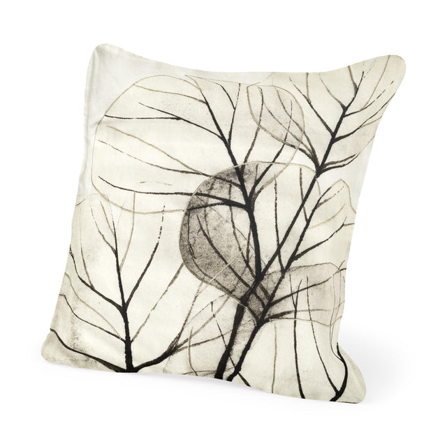 Mercana Edge of Twilight 18 x 18 Leaf Pattern Decorative Pillow Cover