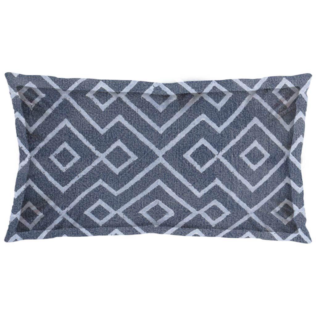 Mercana Boswell III 14 x 26 Blue Diamond Patterned Pillow Cover