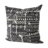 Mercana Bethune 18 x 18 Black And White Embroidered Pattern Decorative Pillow Cover