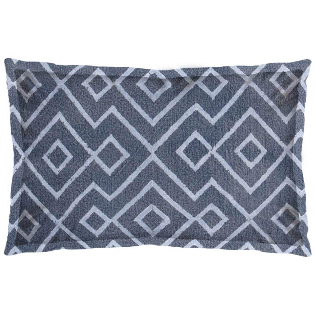 Mercana Boswell III 13 x 21 Blue Diamond Patterned Pillow Cover