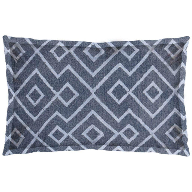 Mercana Boswell III 13 x 21 Blue Diamond Patterned Pillow Cover