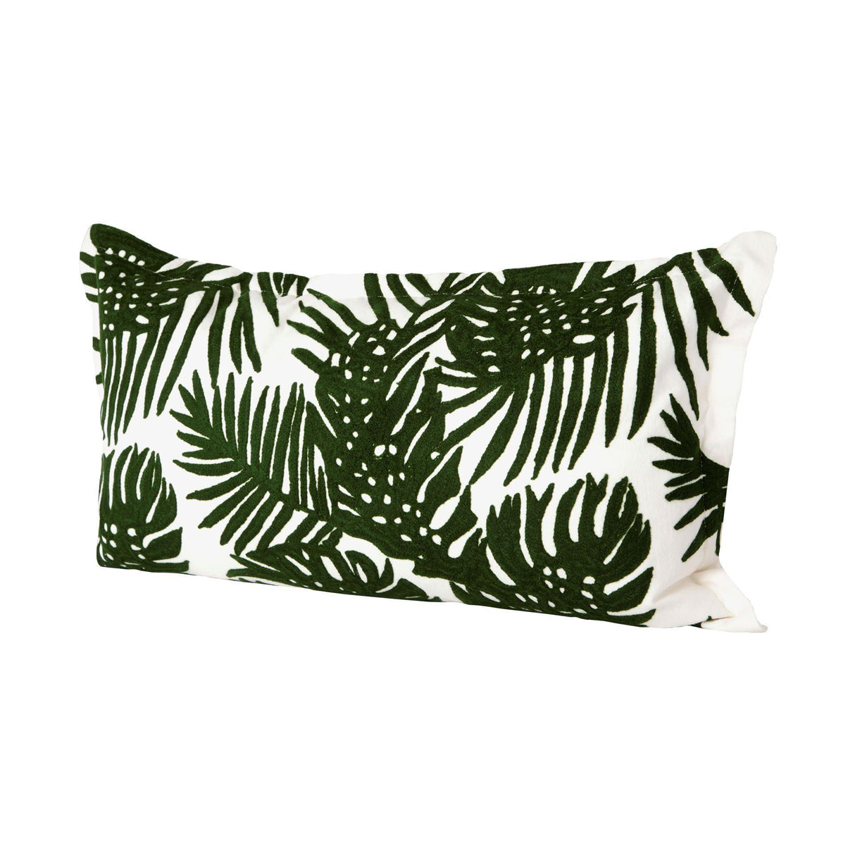 Mercana Boyle II 13 x 21 Green Tropical Palm Leaf Decorative Pillow Cover
