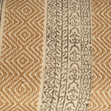 Mercana Greenfield II 59L x 14W Patterned Tan Upholstered Wood Frame Accent Bench