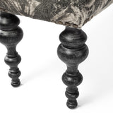 Mercana Alhambra 55L x 14W Upholstered Gray Seat W/Black Wood Legs Accent Bench