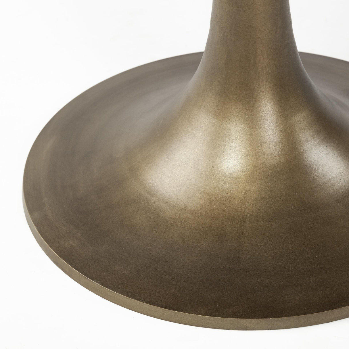 Mercana McLeod II 54 L x 54 W x 28.75 H Round Brown Solid Wood Top Gold Metal Base Dining Table