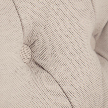 Mercana Mackenzie I Cream Plush Linen Covering Ash Solid Wood Base Dining Chair