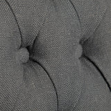 Mercana Mackenzie II Gray Plush Linen Covering Ash Solid Wood Base Dining Chair