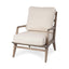 Mercana Harman II Off-White Fabric Seat w/ Wood Frame Accent Chair