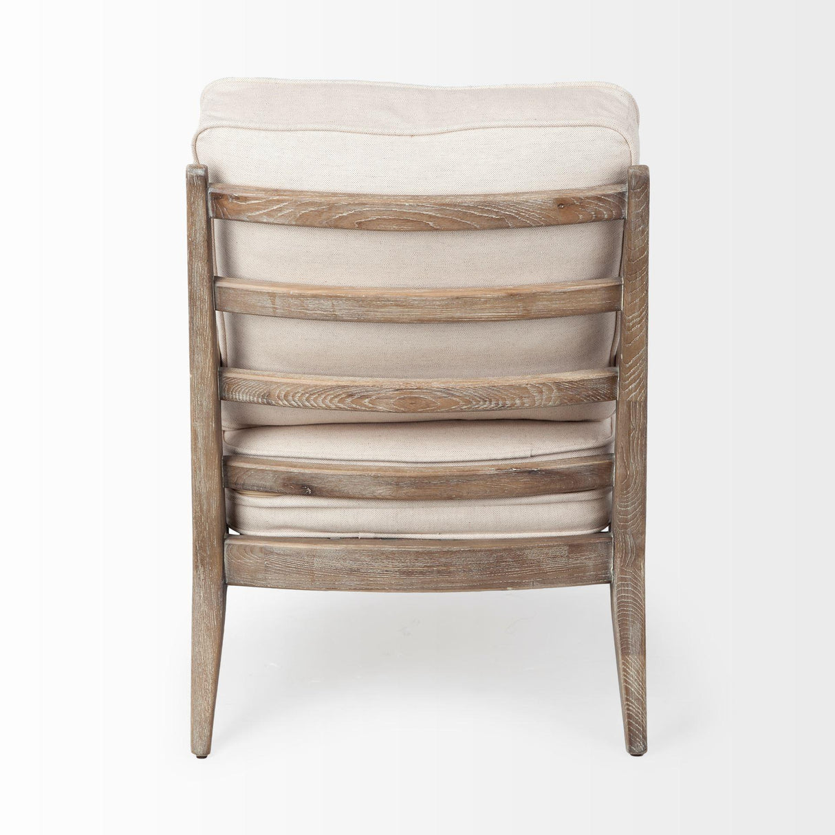 Mercana Harman II Off-White Fabric Seat w/ Wood Frame Accent Chair