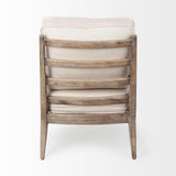 Mercana Harman II Off-White Fabric Seat w/ Wood Frame Accent Chair