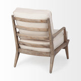 Mercana Harman II Off-White Fabric Seat w/ Wood Frame Accent Chair
