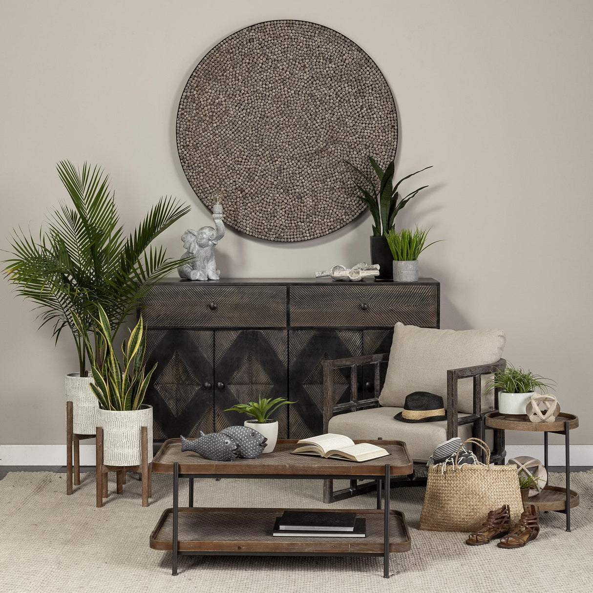 Mercana Skylar I Cream Fabric Covered Cushioned Demi-Lune Wooden Frame Accent Chair