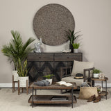 Mercana Skylar I Cream Fabric Covered Cushioned Demi-Lune Wooden Frame Accent Chair