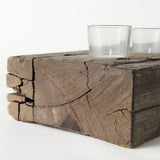 Mercana Lakara Reclaimed Wood Eight Tealight Table Candle Holder