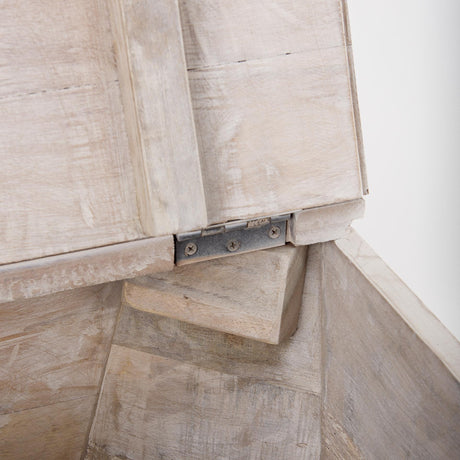 Mercana Esagono Octagonal Reclaimed Wood End/Side Table w/ Storage