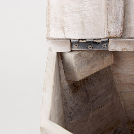 Mercana Esagono Octagonal Reclaimed Wood End/Side Table w/ Storage