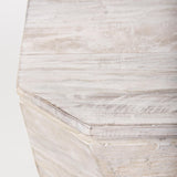 Mercana Esagono Octagonal Reclaimed Wood End/Side Table w/ Storage