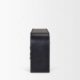 Mercana Gehry I 62.3x16.5 Black Metal Frame w/Wood Accent 4 Cabinet Door Two Drawer Sideboard