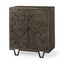 Mercana Argyle I 36L x 16W Dark Brown And Metal 2 Door Accent Cabinet