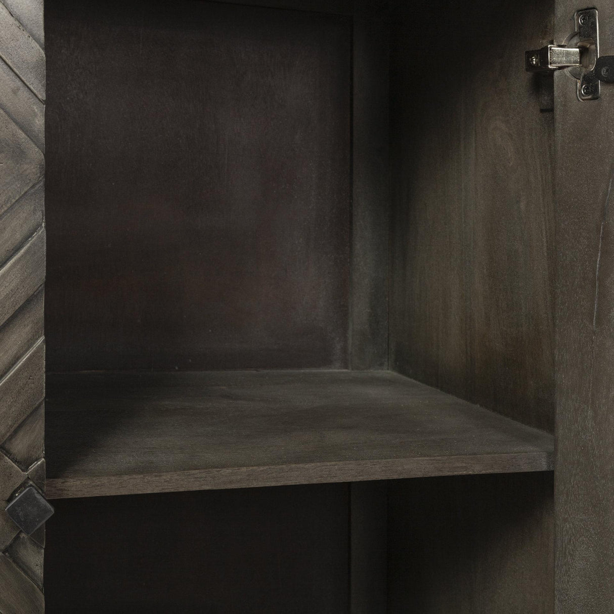 Mercana Argyle I 36L x 16W Dark Brown And Metal 2 Door Accent Cabinet