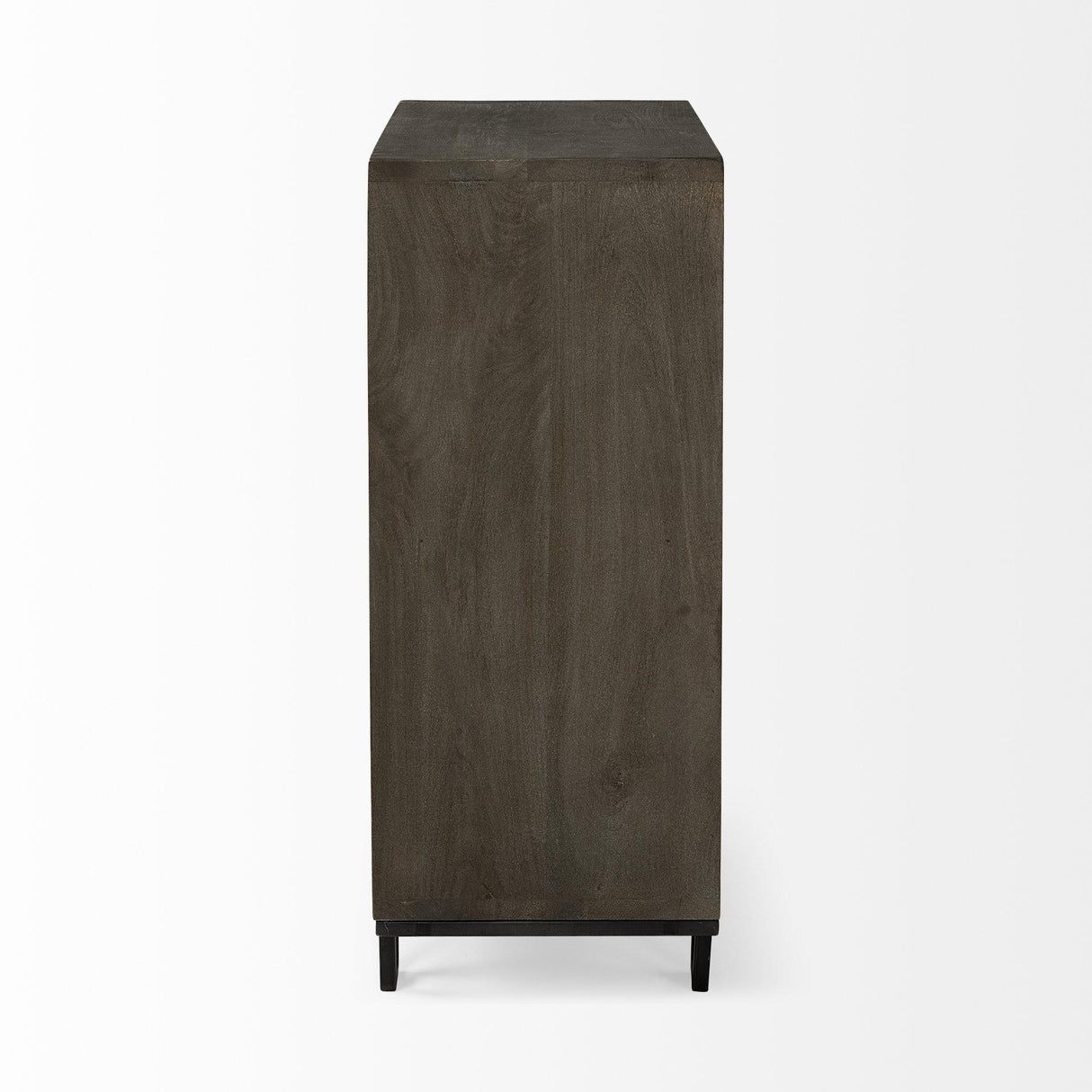Mercana Argyle I 36L x 16W Dark Brown And Metal 2 Door Accent Cabinet