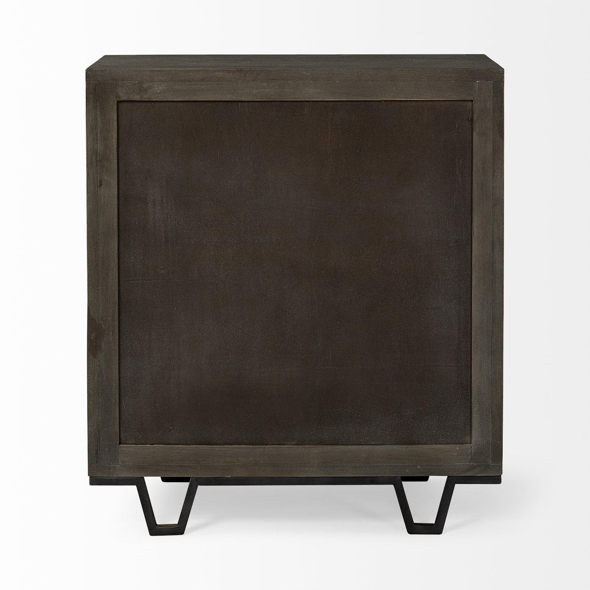 Mercana Argyle I 36L x 16W Dark Brown And Metal 2 Door Accent Cabinet