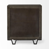 Mercana Argyle I 36L x 16W Dark Brown And Metal 2 Door Accent Cabinet
