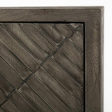Mercana Argyle I 36L x 16W Dark Brown And Metal 2 Door Accent Cabinet