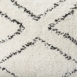 Mercana Tapir Beige Cotton Argyle Pattern Square Pouf