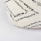Mercana Tapir Beige Cotton Argyle Pattern Square Pouf