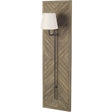 Mercana Vector 12.5x53 Brown Wooden Body Copper Metal Rectangular Wall Sconce