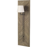 Mercana Vector 12.5x53 Brown Wooden Body Copper Metal Rectangular Wall Sconce