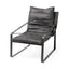 Mercana Hornet II Black Leather Body Metal Frame Accent Chair