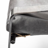 Mercana Hornet II Black Leather Body Metal Frame Accent Chair