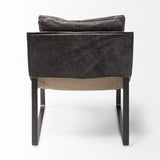 Mercana Hornet II Black Leather Body Metal Frame Accent Chair
