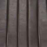Mercana Meritt 37"H Black Faux-Leather Seat W/ Black Metal Frame Stool