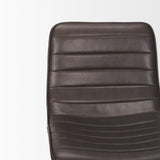 Mercana Meritt 37"H Black Faux-Leather Seat W/ Black Metal Frame Stool