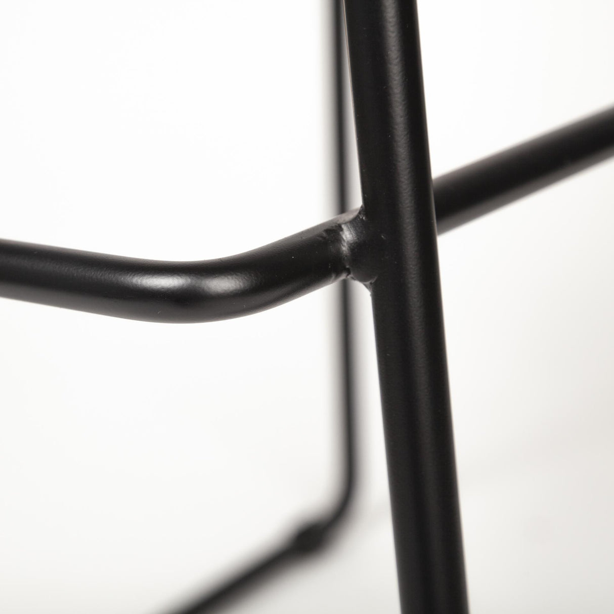 Mercana Meritt 37" Total Height Brown Leather Seat Black Metal Frame Stool