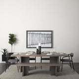Mercana Langston Brown Faux-Leather Seat Black Iron Frame Dining Chair