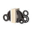 Mercana Cogsworth Set of 2 14L x 4W Brown Resin Industrial Gear Bookends