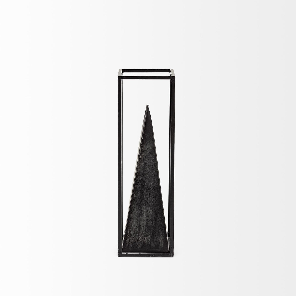 Mercana Memphis II (Medium) 4L x 4W Black Metal Pyramid In A Square Frame