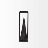 Mercana Memphis II (Medium) 4L x 4W Black Metal Pyramid In A Square Frame