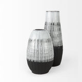 Mercana Tanami I Tall Dark Brown/White Ceramic Vase