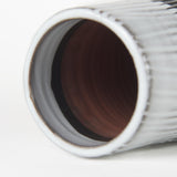 Mercana Tanami I Tall Dark Brown/White Ceramic Vase