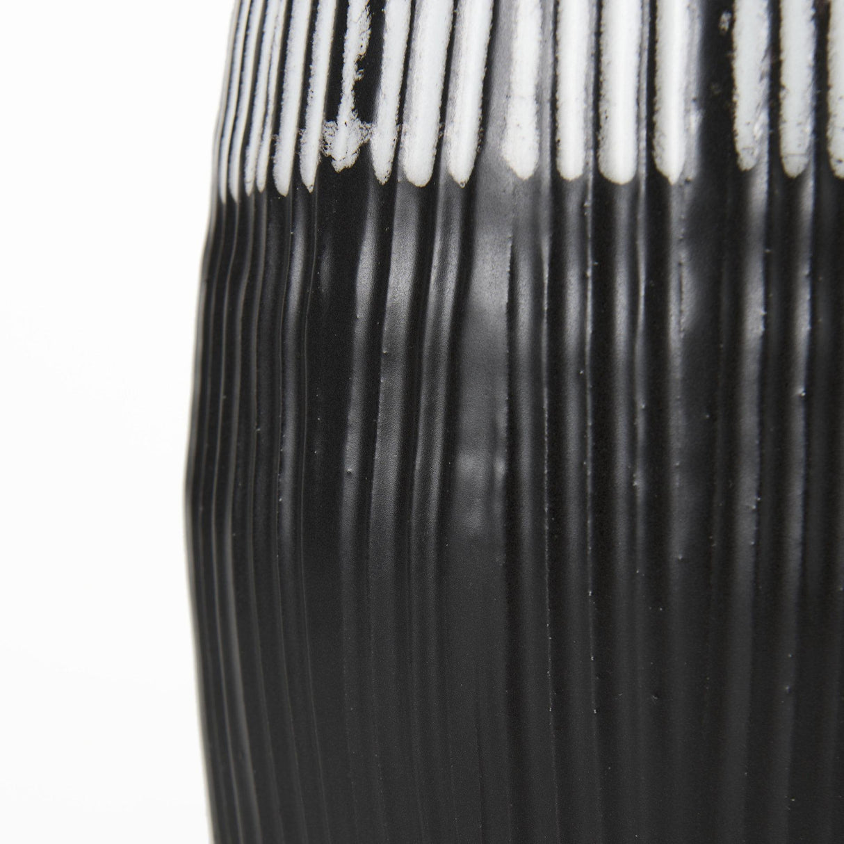 Mercana Tanami I Tall Dark Brown/White Ceramic Vase