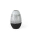 Mercana Tanami II Short Dark Brown/White Glazed Ceramic Vase