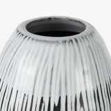 Mercana Tanami II Short Dark Brown/White Glazed Ceramic Vase